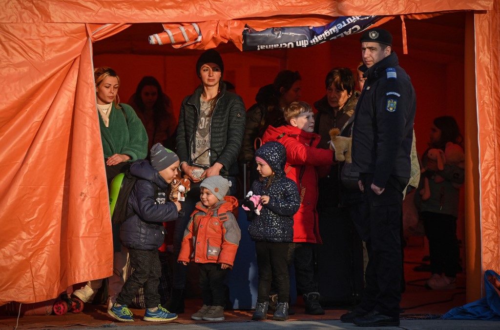 پناهجویان اوکراینی در مرز رومانی- Daniel MIHAILESCU/ AFP