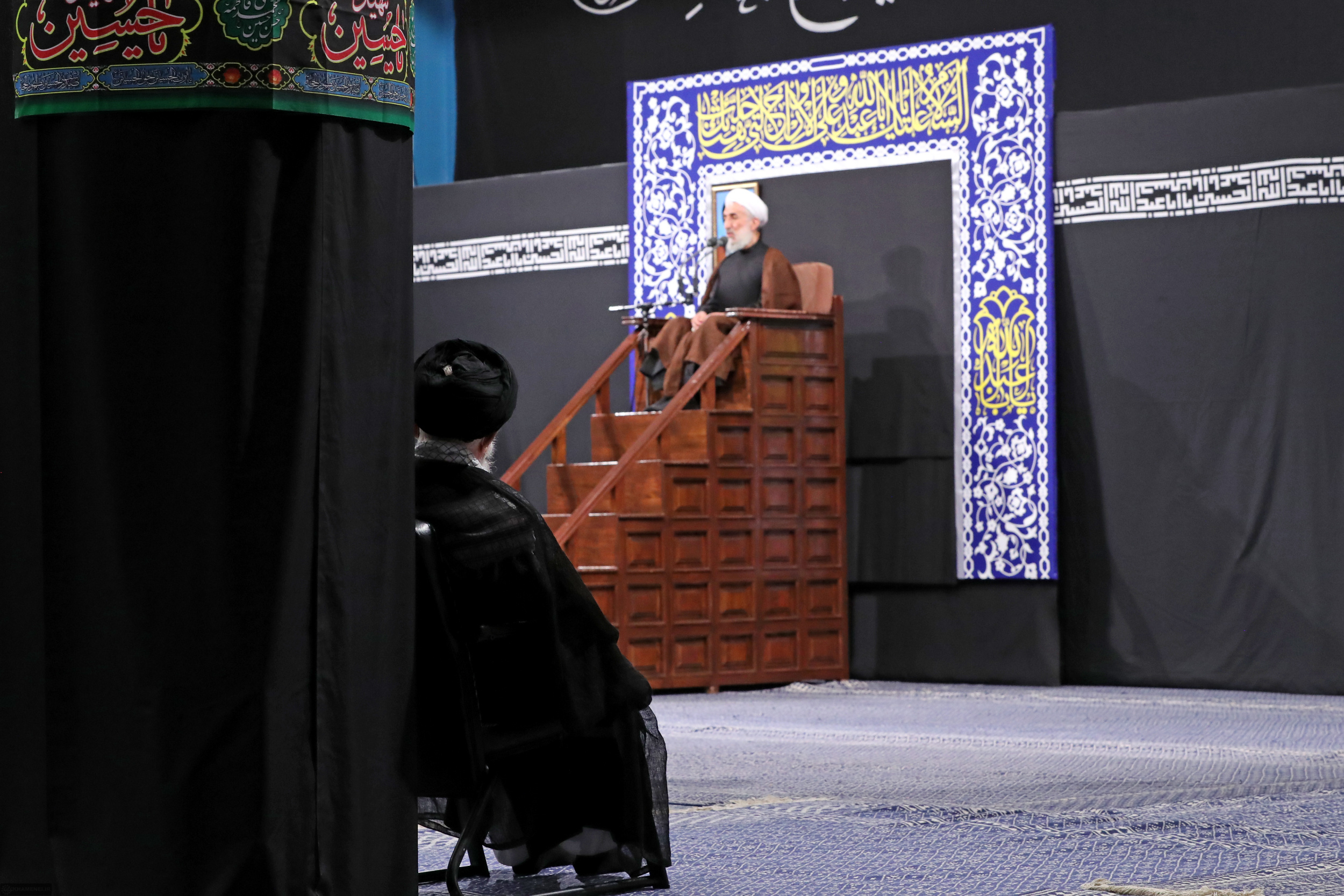 عزاداری خصوصی علی خامنه‌ای در سالن خالی | ایندیپندنت فارسی