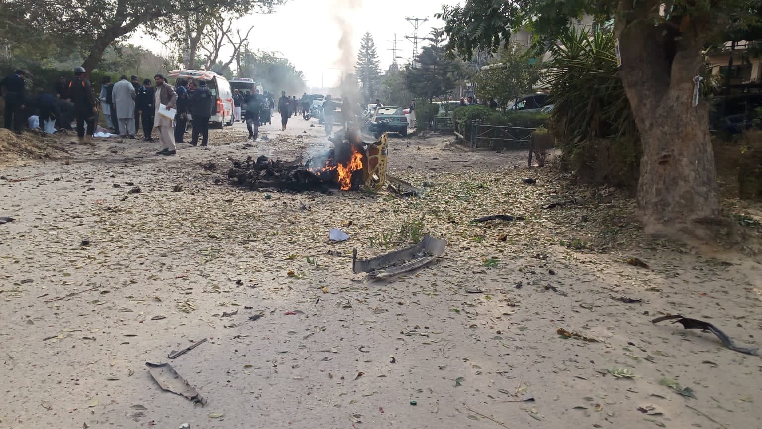 تصویری از حمله انتحاری در اسلام‌آباد
